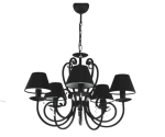Czarny żyrandol do salonu   Niro 412695/S114