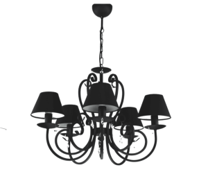 Czarny żyrandol do salonu   Niro 412695/S114