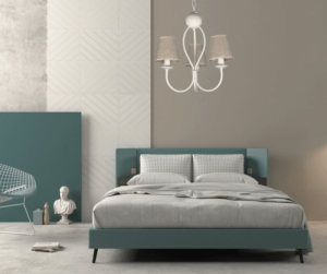 Żyrandol biały do sypialni  SURMIA  718BS005