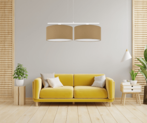 Lampa z abażurami w kolorze "kawa z mlekiem" MARKI 3940