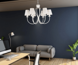 Żyrandol biały do salonu SURMIA   662BS001