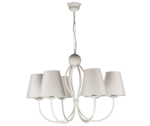 Biały żyrandol do sypialni  SURMIA   662BAB01