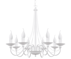 Żyrandol biały do dużego pokoju  SANTA 397/P/A 