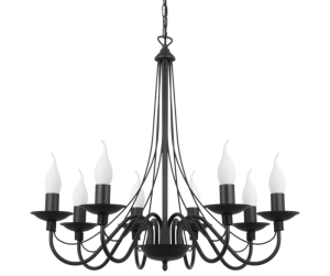 Żyrandol czarny do dużego pokoju  SANTA 397/P1/A 