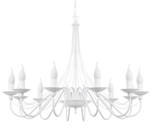 Żyrandol biały duży do salonu  SANTA 397/R/A 