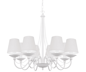 Żyrandol biały do salonu   SANTA 397/P/A/S001
