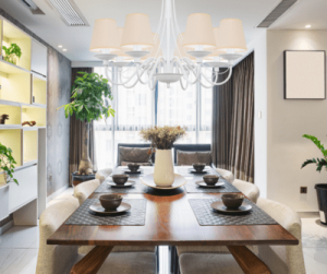 Żyrandol biały nad stół   SANTA 397/P/A/S002