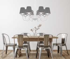 Biały żyrandol w stylu prowansalskim  SANTA 397/P/A/S008