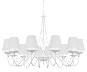 Żyrandol biały duży do salonu  SANTA 397/R/A/S001