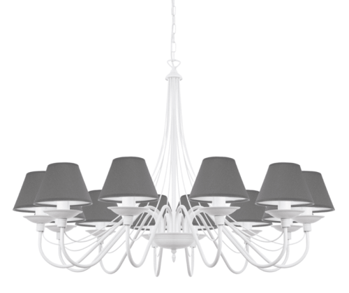 Duży żyrandol w stylu prowansalskim do wysokich salonów i kawiarni.