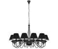 Żyrandol duży, elegancki i stylowy do salonów. Kolor czarny.