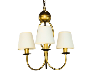 Żyrandol mały złoty z klosikami  SURMIA  718ZS002