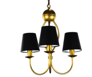 Żyrandol mały złoty w stylu glamour  SURMIA  718ZS014