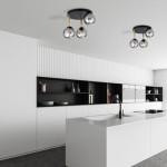 Lampa sufitowa czarno-złota z kulkami grafitowymi OLE 51259/3