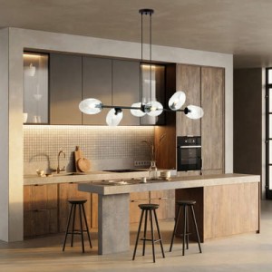 Lampa nad stół z kloszami bezbarwnymi  DORI 51262/6 