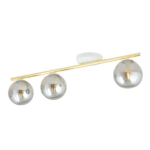 Lampa na sufit do niskich pokoi dziecięcych z kulkami szklanymi.