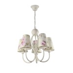 Żyrandol  w stylu prowansalskim  w kolorowe kwiaty  SALKO 1340