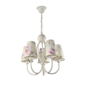 Żyrandol  w stylu prowansalskim  w kolorowe kwiaty  SALKO 1340