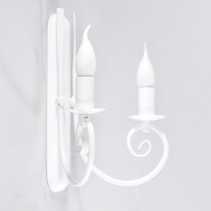 Kinkiet biały podwójny świecznikowy KLIWIA  3569