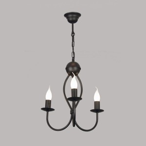 Żyrandol klasyczny  świecznikowy czarny SURMIA  718