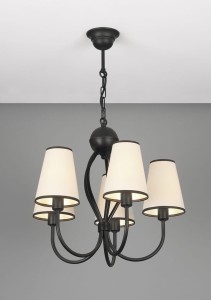 Żyrandol klasyczny z jasnymi abażurami HORCYNT  994