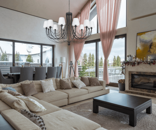 duży żyrandol do salonu