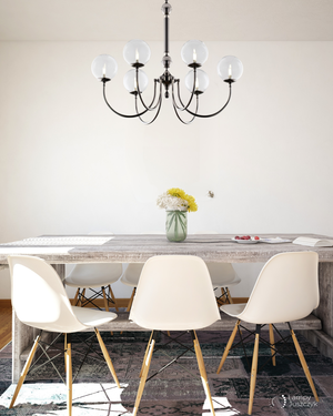 żyrandol szklane klosze Lante