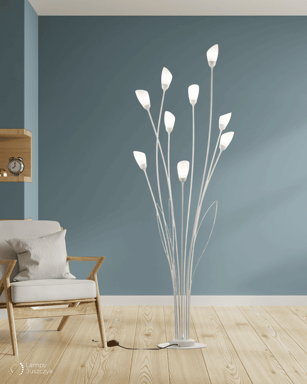 lampa podłogowa kwiaty