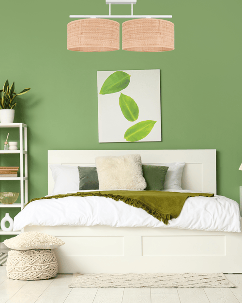 biała lampa sufitowa