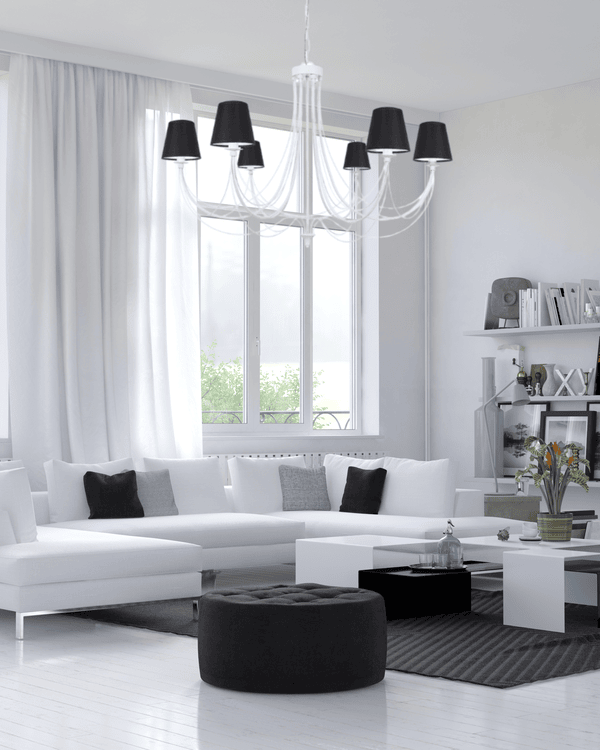 Białe żyrandole – subtelne światło i elegancja na co dzień